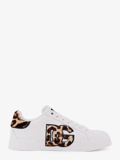 DOLCE & GABBANA DOLCE & GABBANA WOMEN PORTOFINO LETAHER LIGHT STROBEL SNEAKERS