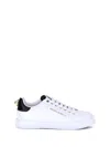 Dolce & Gabbana White Low Top Sneakers With Logo Lettering On The Tongue And Logo Detail On The Heel In Leather Woma