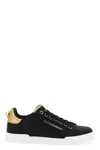 Dolce & Gabbana Black Leather Sneakers In Black