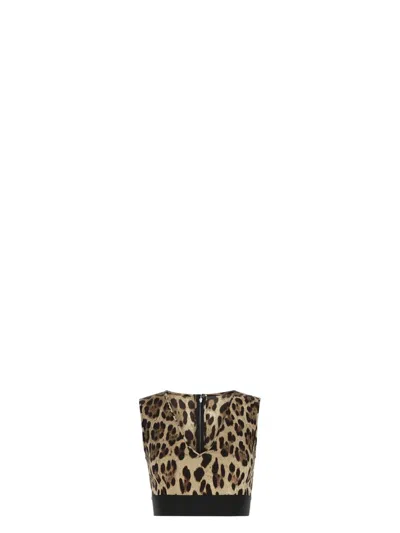 DOLCE & GABBANA WOMEN'S PRINTED CHARMEUSE TOP