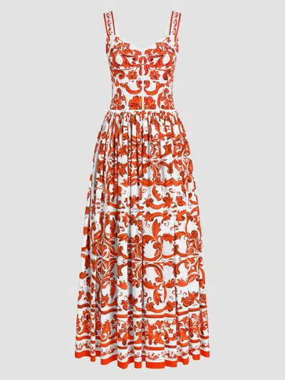 Dolce & Gabbana Women's Printed Cotton A-line Maxi Dress In Multi