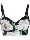 Dolce & Gabbana Women Printed Cropped Top In Black