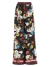 Dolce & Gabbana Multicolor Pants Frontal With Buttons In Black