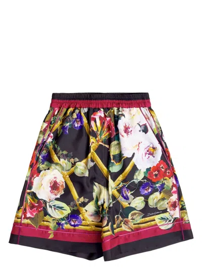 DOLCE & GABBANA WOMEN'S PRINTED SILK SHORTS | SIZE 40 | FTAM7THI1RG COLOR HH4YA