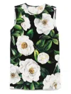 Dolce & Gabbana Black Floral Silk Top