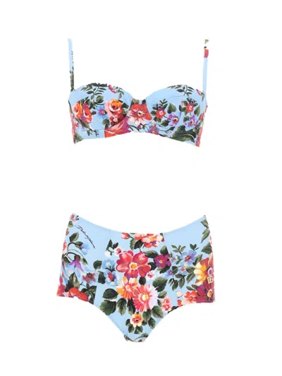 Dolce & Gabbana Women Printed Swimsuit In Blue