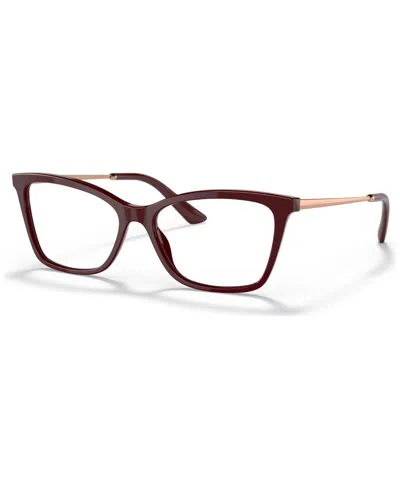 Dolce & Gabbana Women's Rectangle Eyeglasses, Dg334754-o In Burgundy
