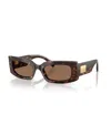 Dolce & Gabbana Dolce  Gabbana Eyewear Rectangular Frame Sunglasses In Brown