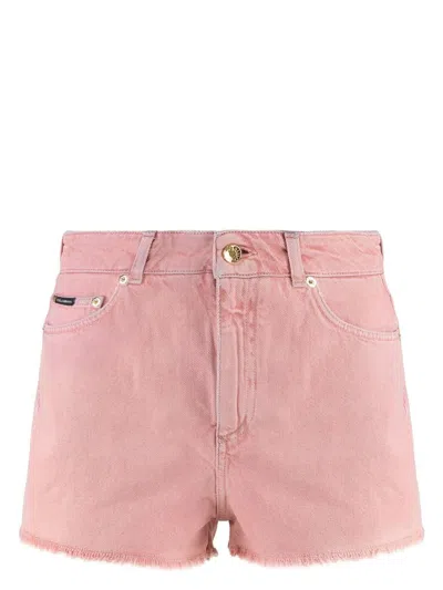 DOLCE & GABBANA WOMEN'S REGULAR RISE FLARED DENIM SHORTS