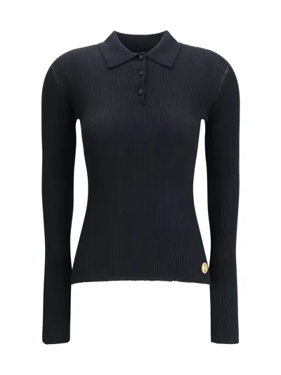 DOLCE & GABBANA DOLCE & GABBANA WOMEN RIBBED POLO SWEATER