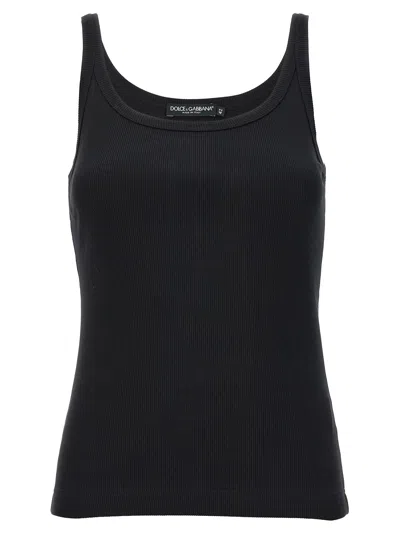 Dolce & Gabbana Women Ribbed Tank Top In Black