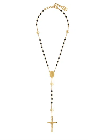 Dolce & Gabbana Women Rosary Style Necklace In Gold