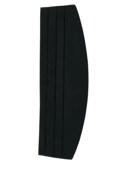 DOLCE & GABBANA DOLCE & GABBANA WOMEN BLACK SATIN SMOKING BAND