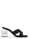 Dolce & Gabbana Square Toe High Heel Sandals In Nero