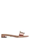Dolce & Gabbana Square Toe Sandals In Powderpink