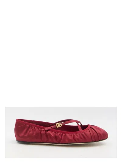 DOLCE & GABBANA WOMEN'S SATIN BALLERINAS