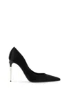 Dolce & Gabbana Silk Satin Pointed Toe Pumps With Transparent Stiletto Heel In Black