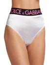 Dolce & Gabbana Women's Satin High-waist Brief In White