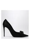 Dolce & Gabbana Satin Pumps With Metal Detail And Bow