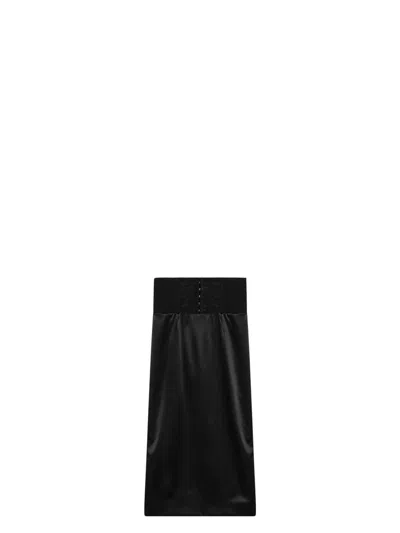 DOLCE & GABBANA WOMEN'S SATIN SKIRT