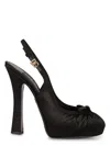Dolce & Gabbana Satin Slingback Platform Shoes