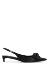Dolce & Gabbana Satin Slingback Pumps In Black