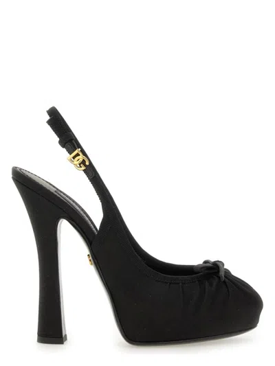 DOLCE & GABBANA WOMEN'S SATIN SLINGBACKS SANDAL