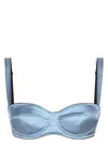 Dolce & Gabbana Satin Trim Balconette Bra In Pink & Purple