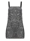 Dolce & Gabbana Sequined Mini Dress In Silver