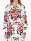 Dolce & Gabbana Cotton Shirt With A Bouquet Of Flowers Print Shirts White In White