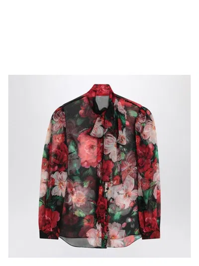 DOLCE & GABBANA WOMEN'S SHIRT WITH BOW