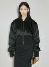 Dolce & Gabbana Women Short Duchesse Bomber Jacket In Black