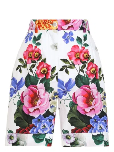 DOLCE & GABBANA WOMEN'S SHORTS WITH FLORAL PRINT | SIZE 42 | FTC9RT COLOR HS5S6HA5KT