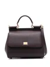 Dolce & Gabbana Large Wine-colored Sicily Hand Bag In Burgundy