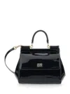 Dolce & Gabbana Women 'sicily Medium' Black Handbag With Adjustable And Removable Shoulder Strap And In Black