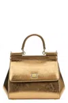 Dolce & Gabbana Sicily Medium Handbag In Gold