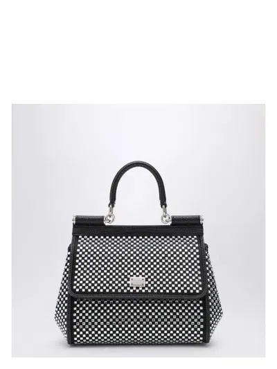 DOLCE & GABBANA WOMEN'S SICILY MEDIUM HANDBAG WITH CRYSTALS