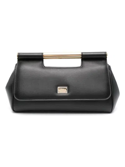 Dolce & Gabbana Women's Sicily Medium Leather Clutch In Black