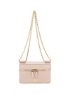 Dolce & Gabbana Sicily Leather Chain Strap Shoulder Bag In Pink