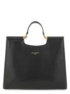 Dolce & Gabbana Black Calfskin Tote Bag With Adjustable Shoulder Strap In Black