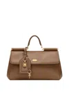 Dolce & Gabbana Handbag Soft Leather Padlock Detail In Neutral