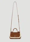 Dolce & Gabbana Sicily Suede Small Handbag In Brown