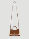 Dolce & Gabbana Sicily Suede Small Handbag In Brown