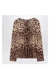 Dolce & Gabbana Dolce&gabbana Silk Blend Leopard Print T-shirt Women In Print