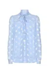 Dolce & Gabbana Pussy-bow Collar Semi-sheer Shirt