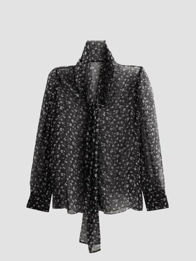 Dolce & Gabbana Women's Silk Chiffon Blouse In Black