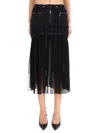 Dolce & Gabbana Women Silk Midi Skirt In Black