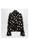 Dolce & Gabbana Silk Organza Lamé Polka Dot Blouse