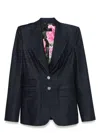 Dolce & Gabbana Single-breasted Denim And Silk Turlington Jacket In Blue
