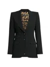 Dolce & Gabbana Turlington Tailored Jacket Single Breasted Lapels In Nero